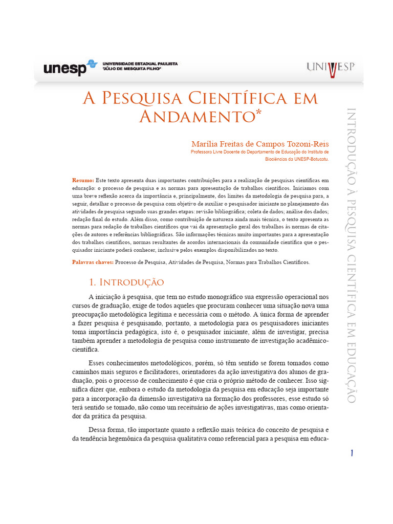 ARTIGO 2 - Introd. À Metodologia Científica | PDF
