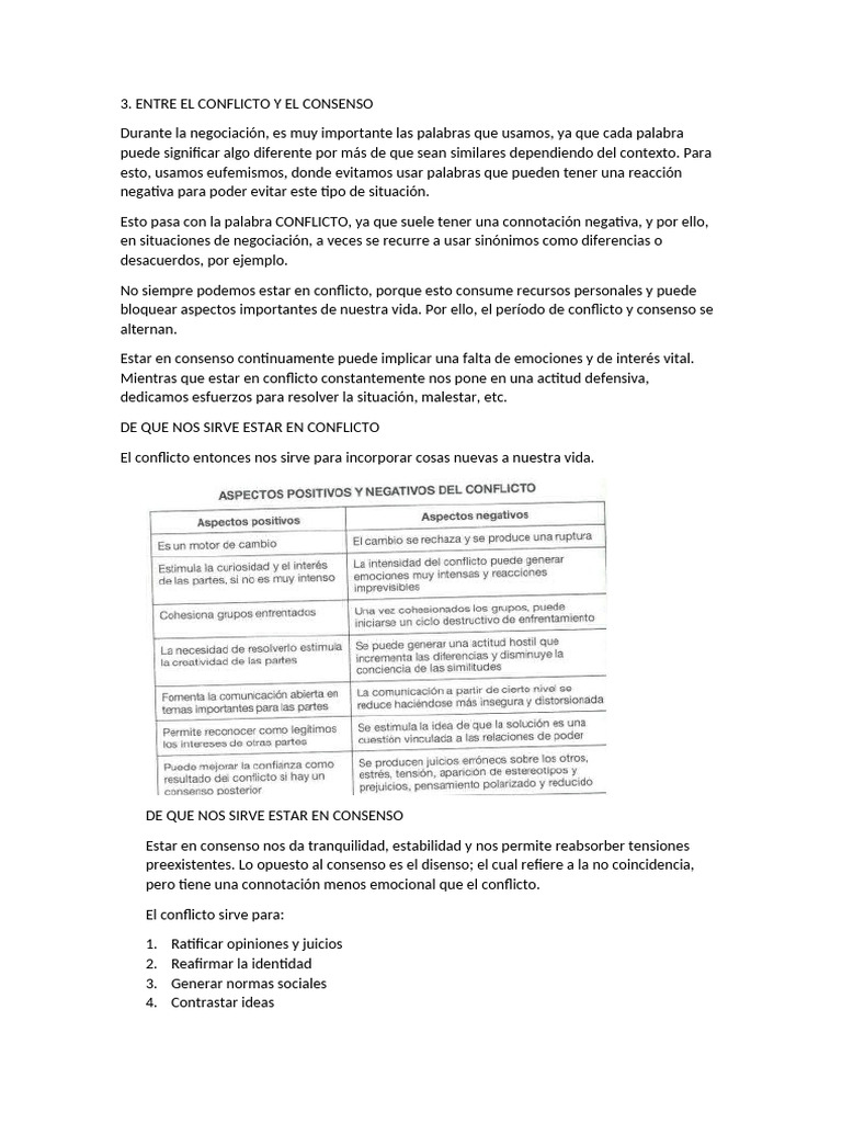 Entre El Conflicto y El Consenso | PDF