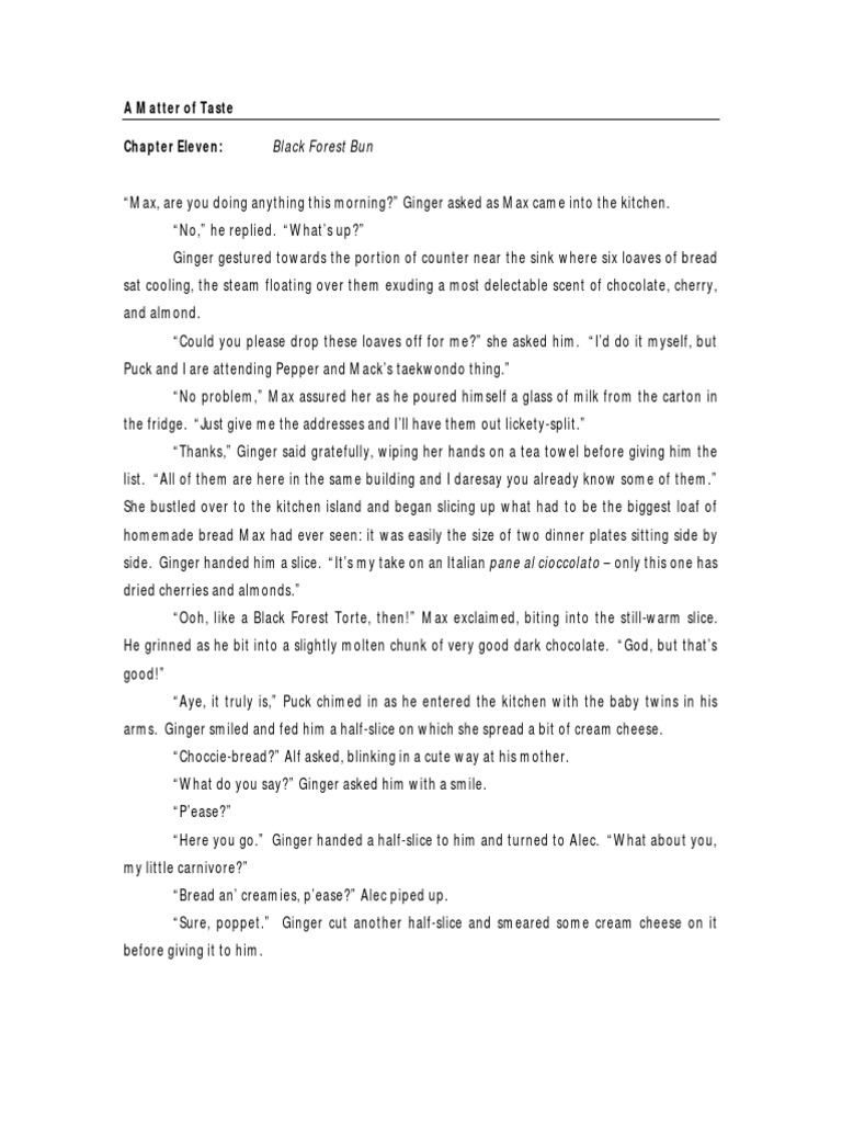 A Matter of Taste - Chapter Eleven | PDF | Dough | Chocolate