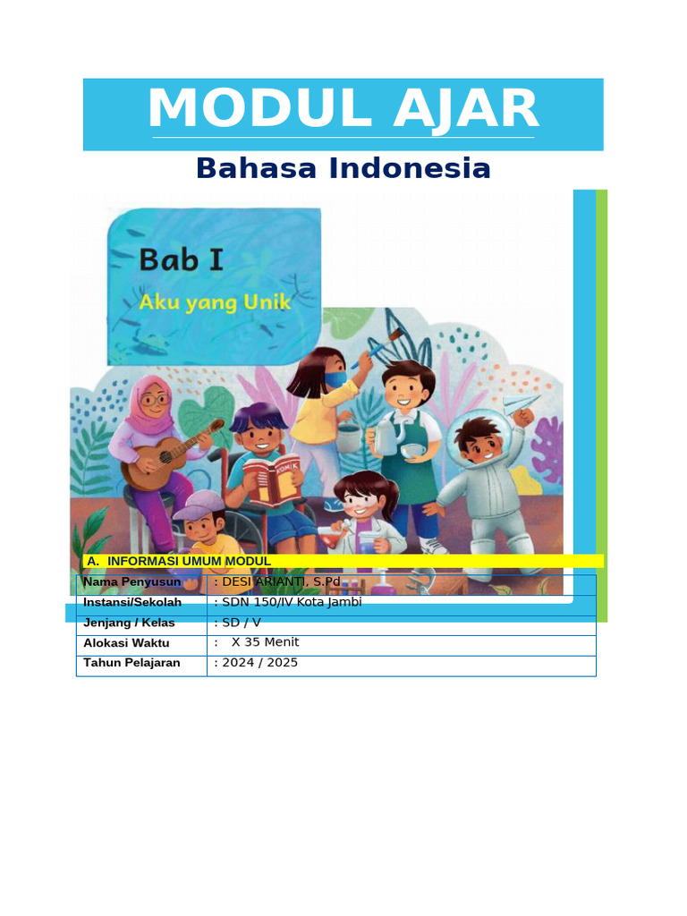 Modul Bahasa Indonesia Kelas 5 Pdf
