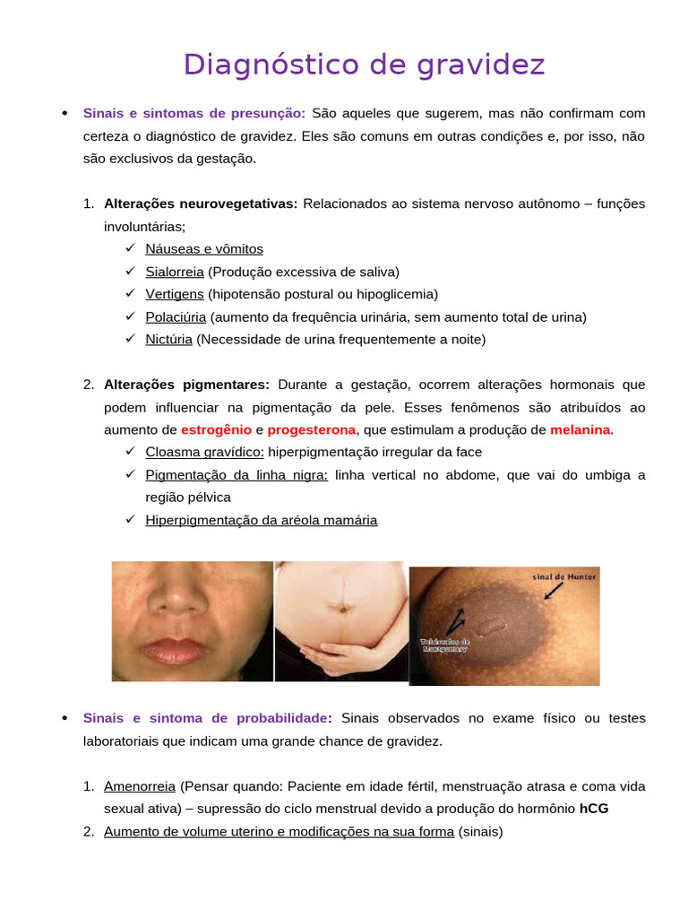 Diagnóstico de Gravidez | PDF