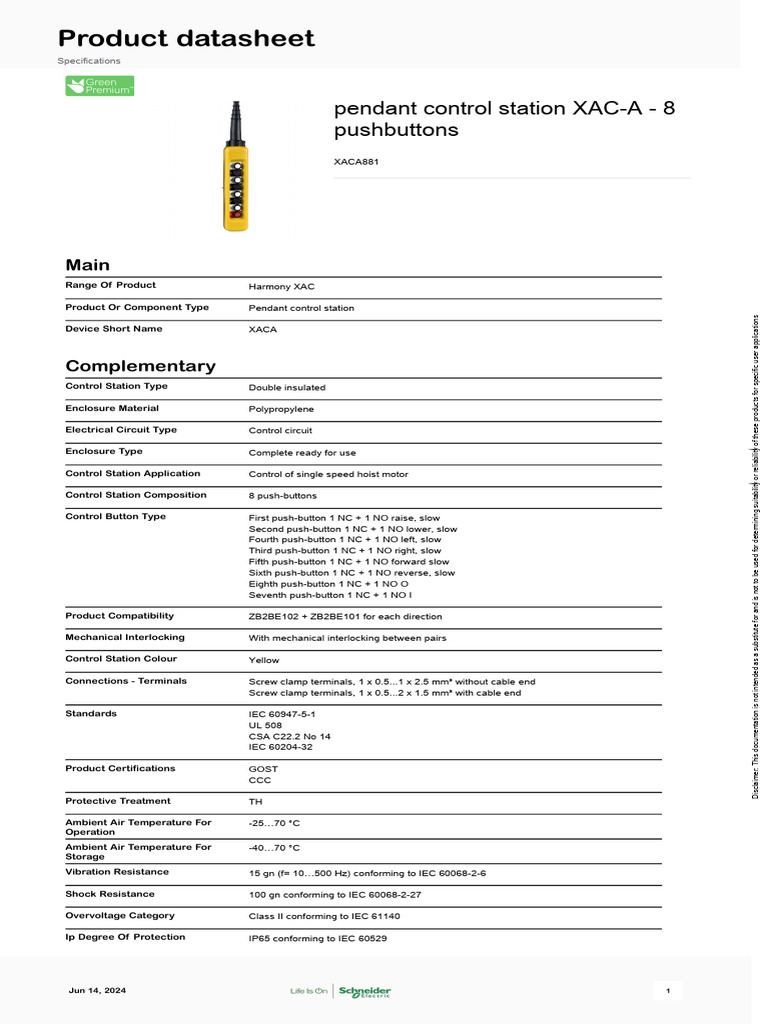 XAC-A Pendant Control Station Overview | PDF | Fuse (Electrical ...