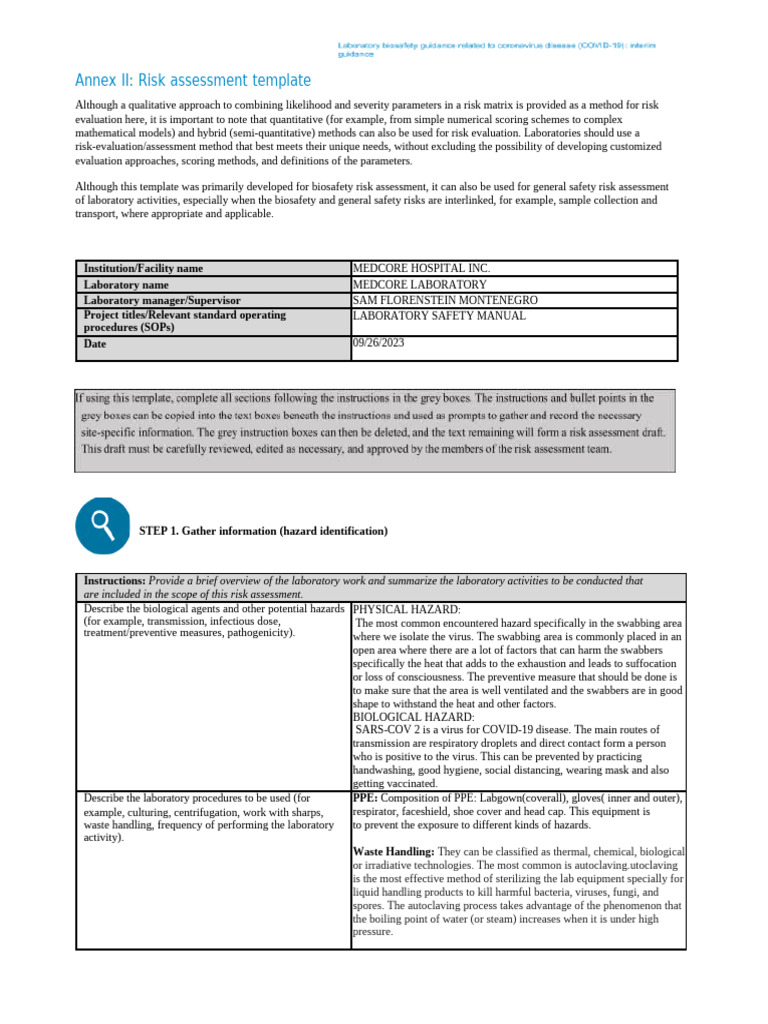 Who Assesment | PDF