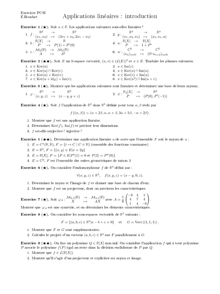 Exercices AL Introduction | PDF