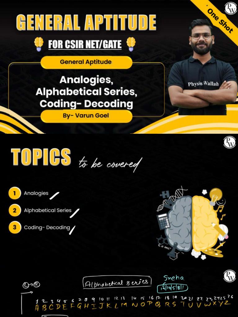 Alphabetical Series, Coding Decoding, Analogies (One Shot) - Class ...