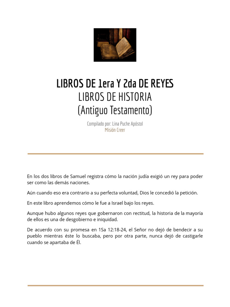 Libro 1 y 2 Reyes | PDF