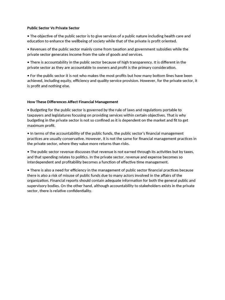 Public sector vs private sector pdf