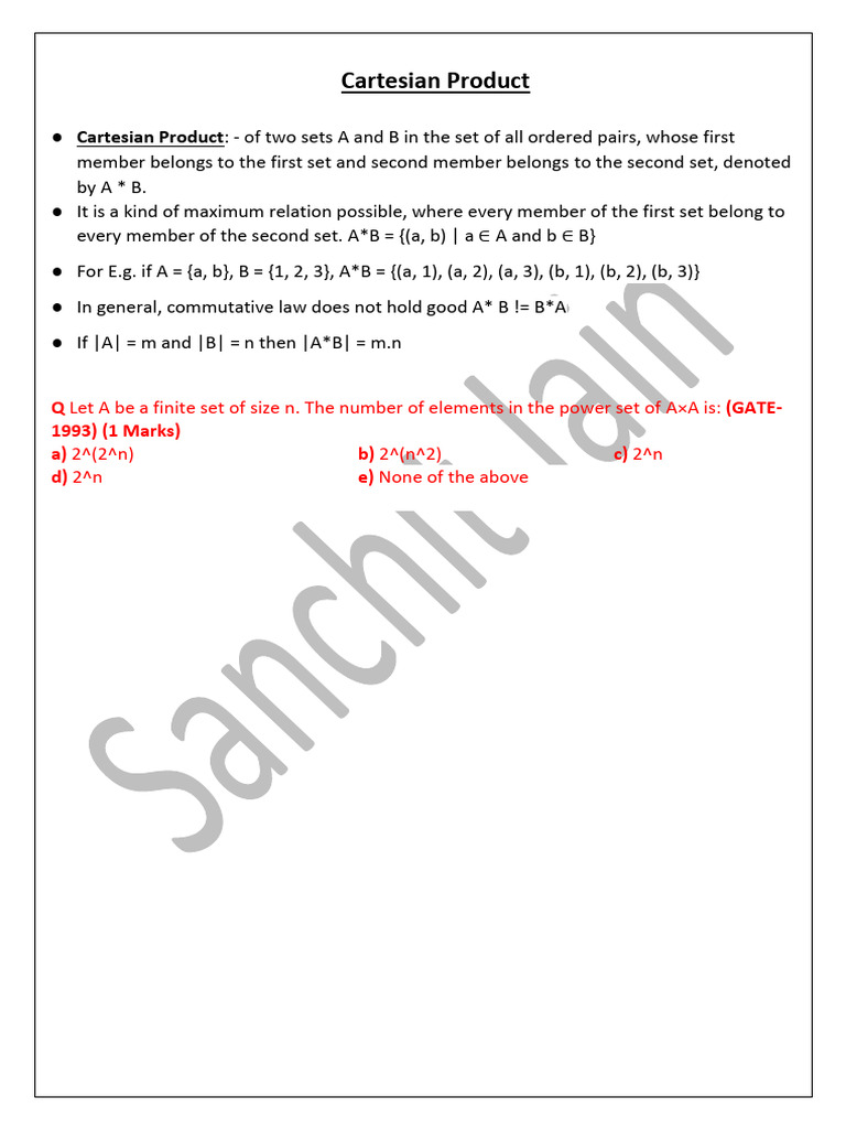 2 Relations Notes Without Key | PDF
