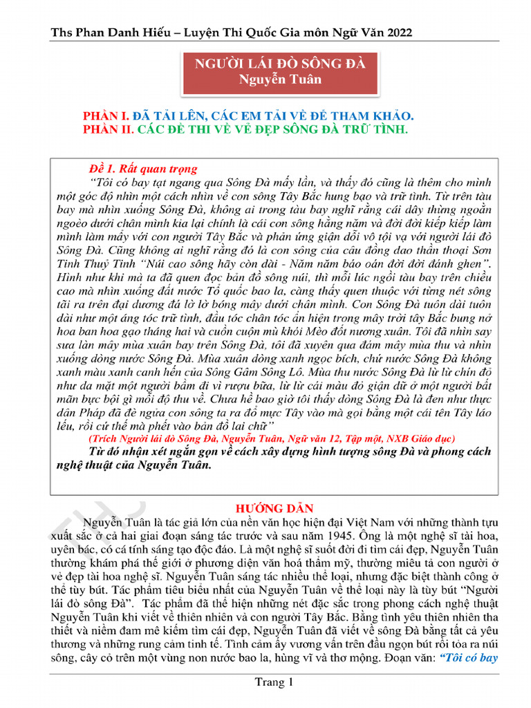 Song Da Tru Tinh | PDF