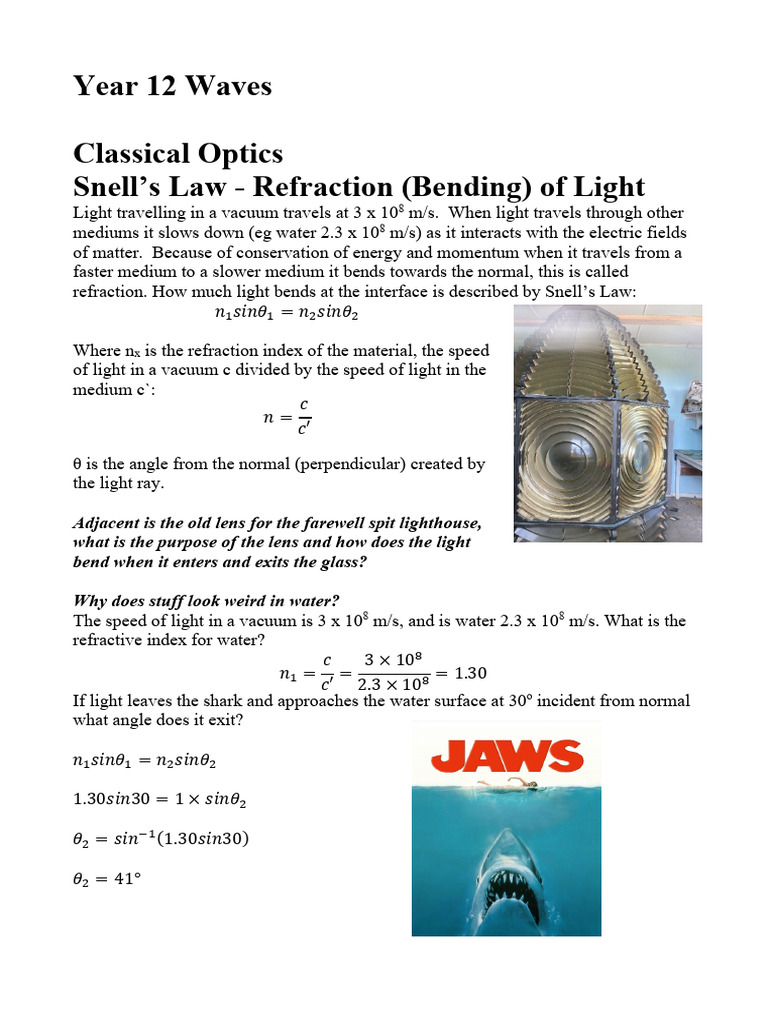 Year 12 Waves Notes | PDF