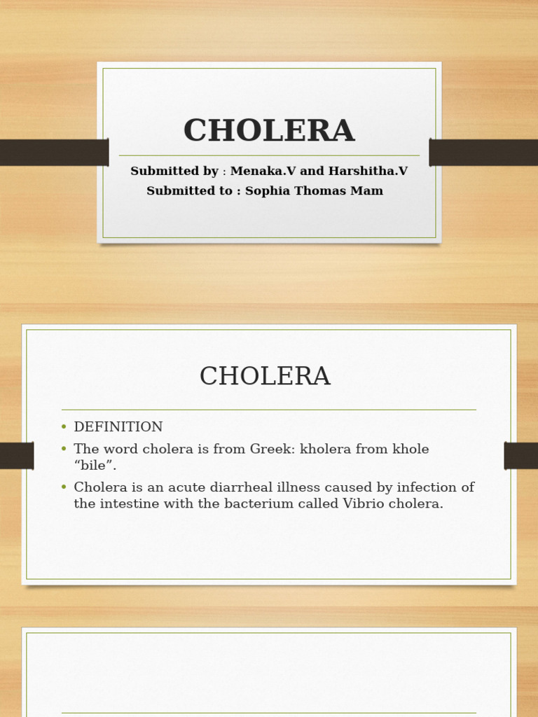 Cholera | PDF