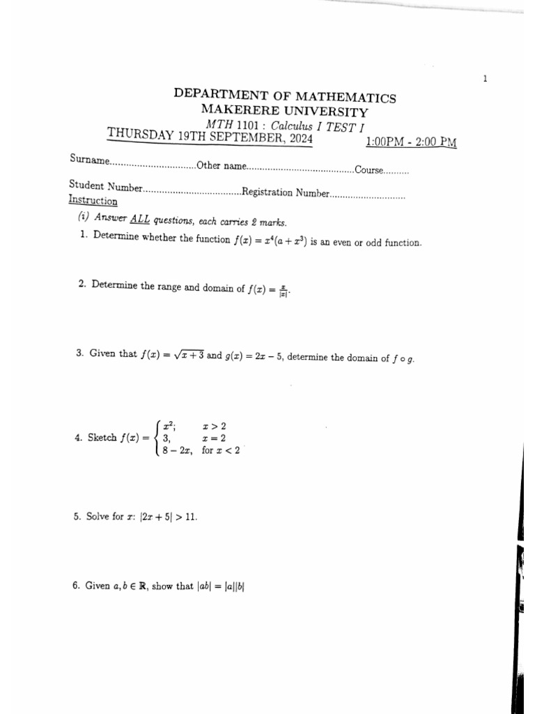 Calculus 1 Test1 Pdf