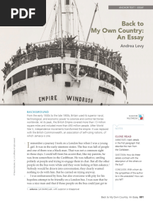Back To My Own Country Full Text