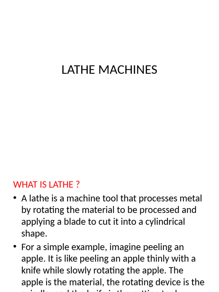 Lathe Machine | PDF