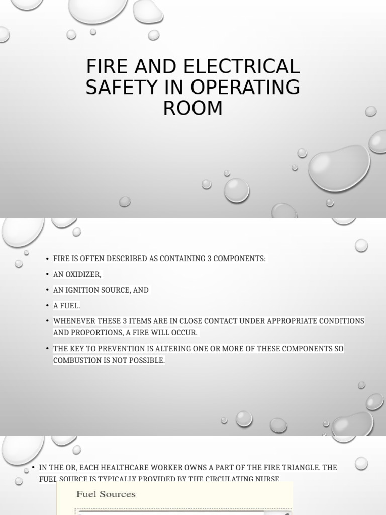 Fire and Electrical Safety in Operating Room | PDF