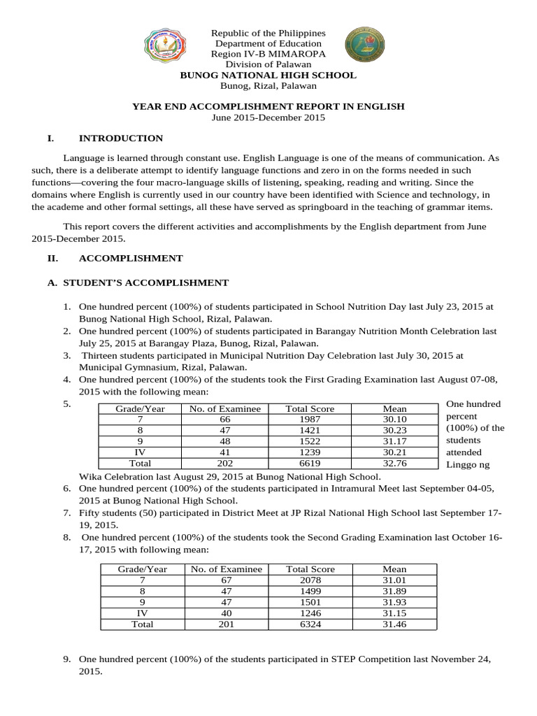 Year end report in english pdf