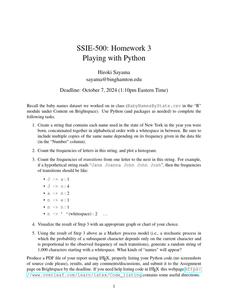 HW3 Python | PDF