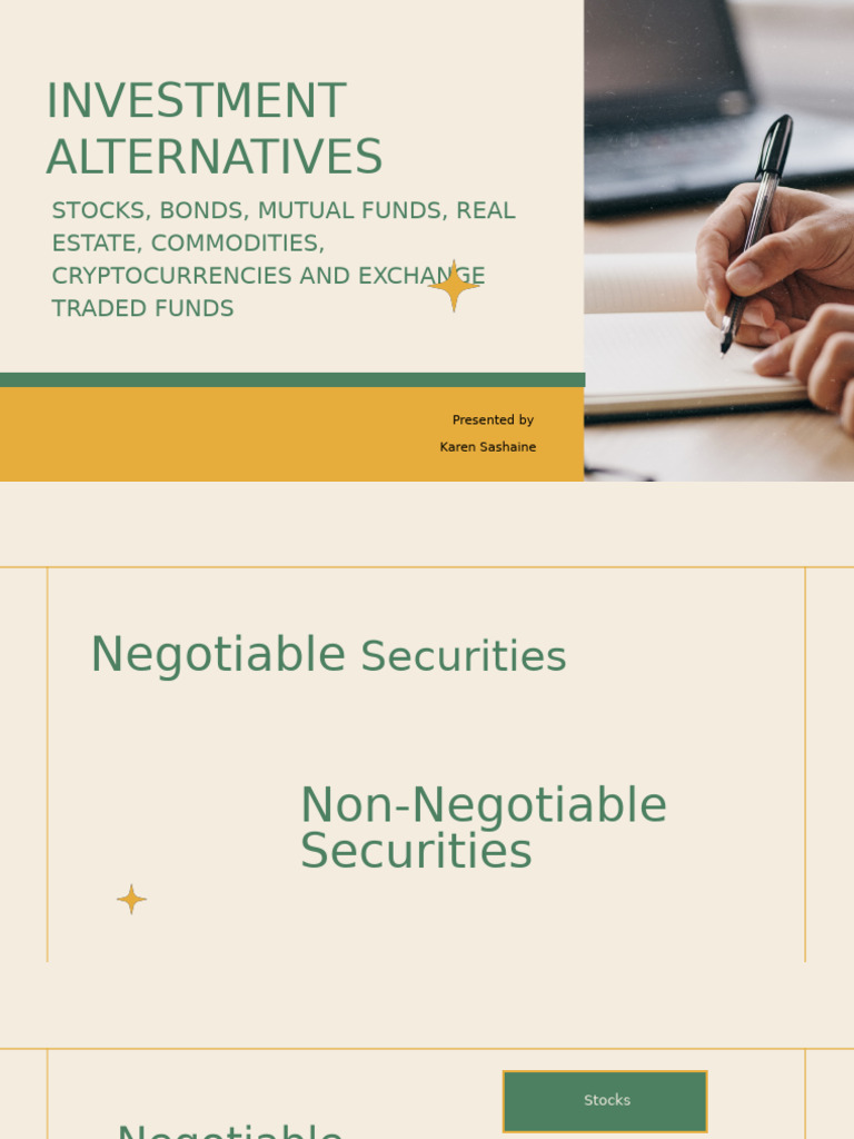 INVESTMENT ALTERNATIVES PDF