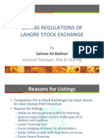 Listing Regulation Lahore Stock Exchange