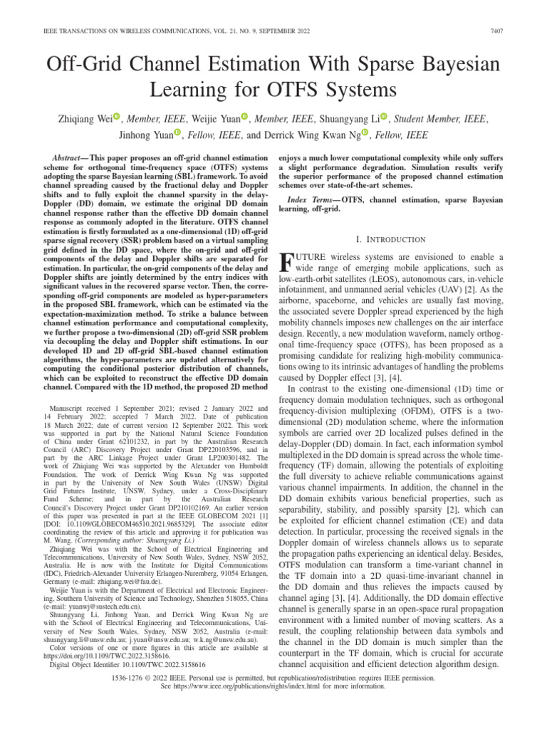 Sparse Bayesian Learning Channel Estimation