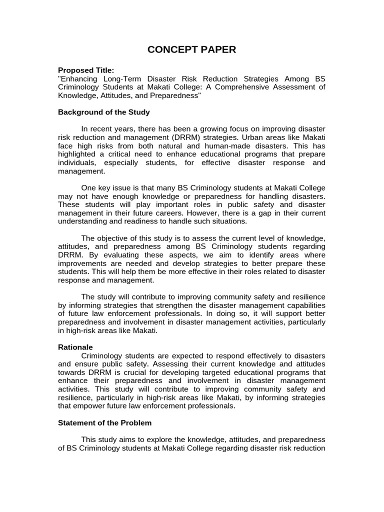 Concept Paper | PDF