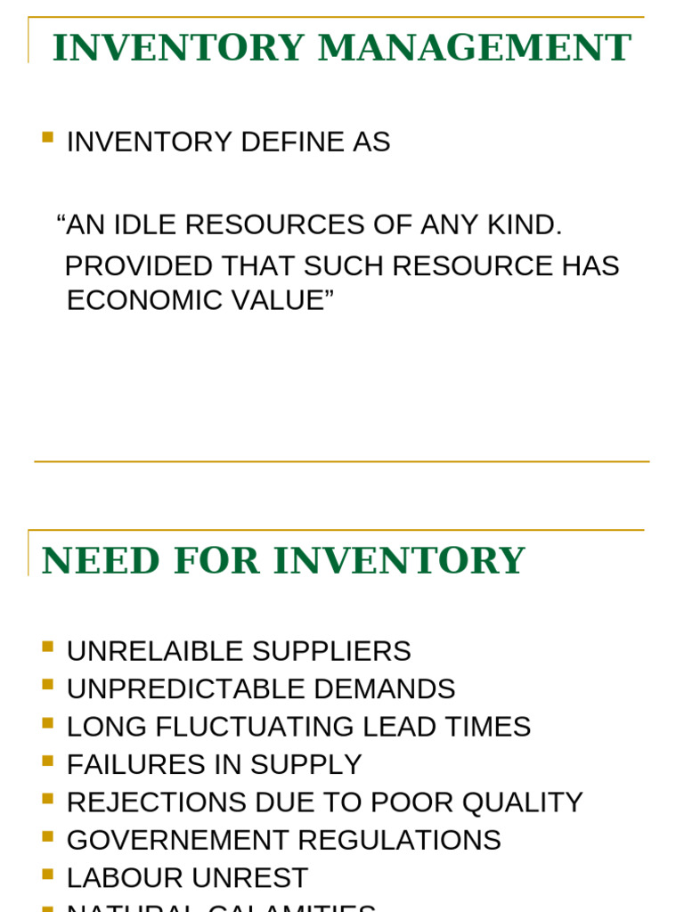 Inventory | PDF