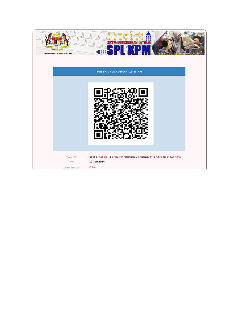 QR Slu Pemanis Saringan Peringkat 2 Daerah Pitas 2024 | PDF