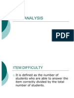 Item Analysis