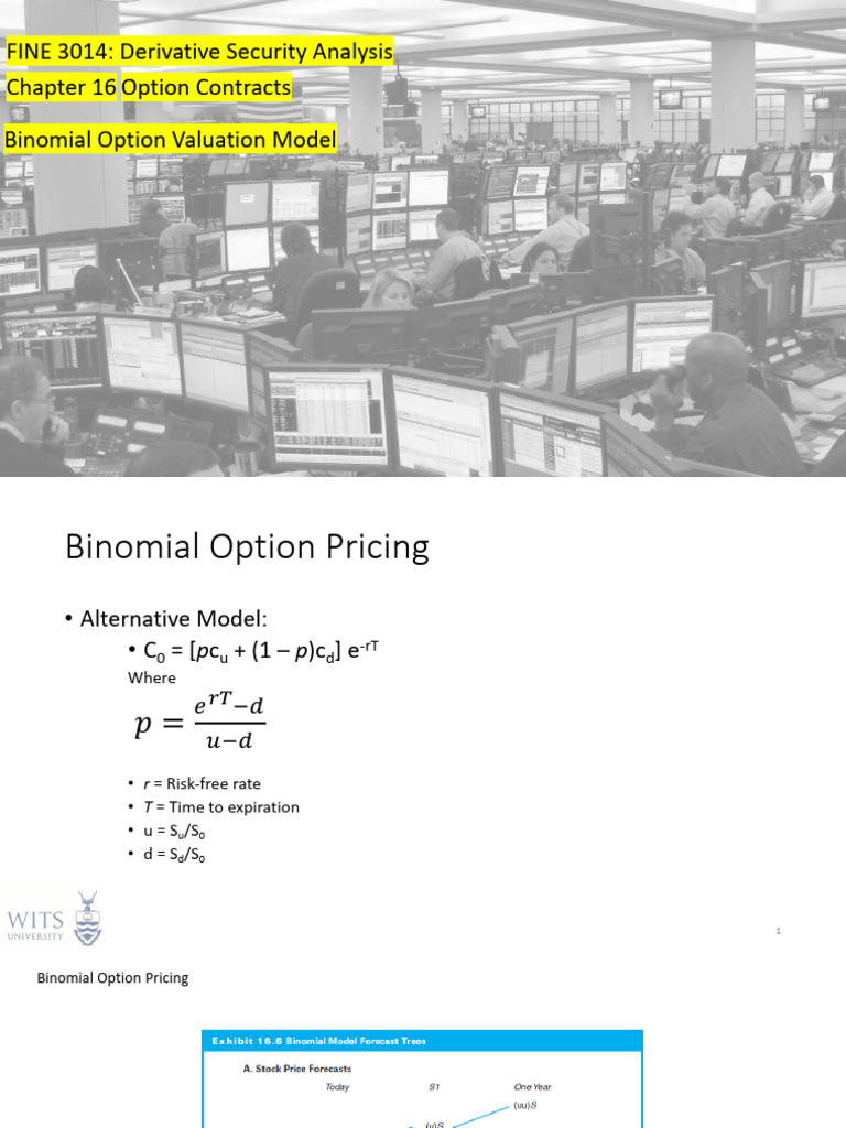 Ch16 - Binomial Option Valuation Model | PDF | Option (Finance ...