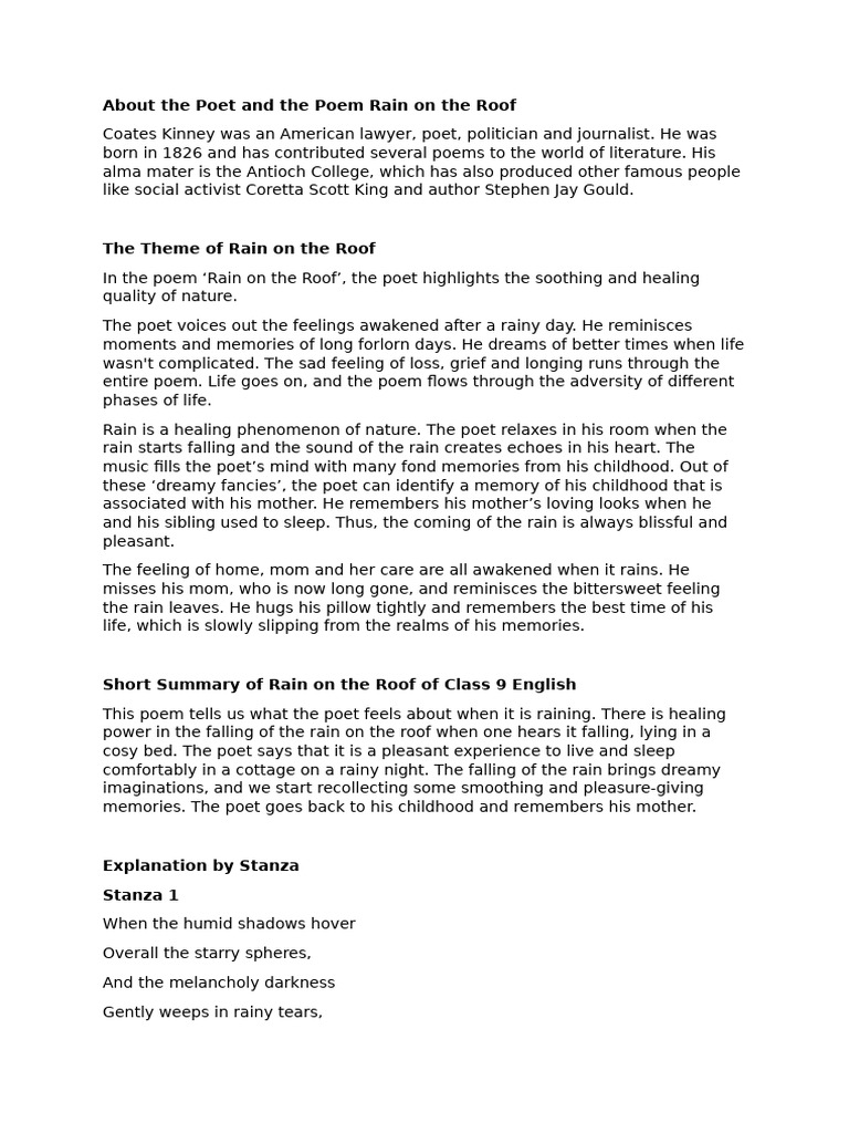 Class 9 englishliteraturesummary pdf