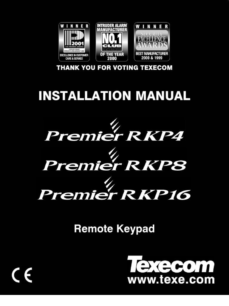 Texecom Premier Remote Keypad Manual | PDF | European Union ...