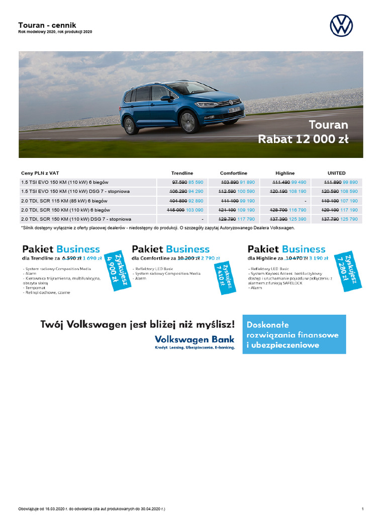 Vw Touran Preisliste 2022 Pdf