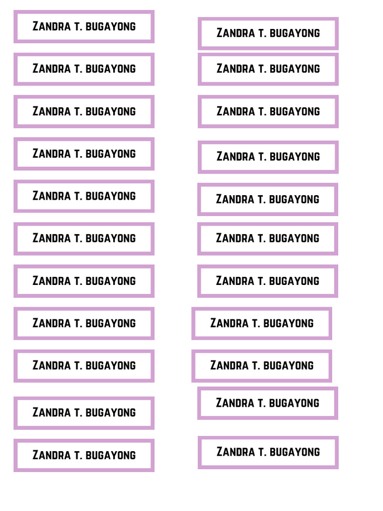 Plain Pink Notebook Labels Template | PDF