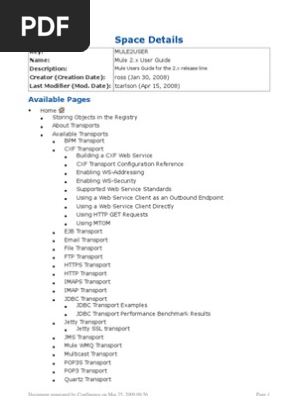 Mule 2 2 1 Users Guide Soap Windows Registry