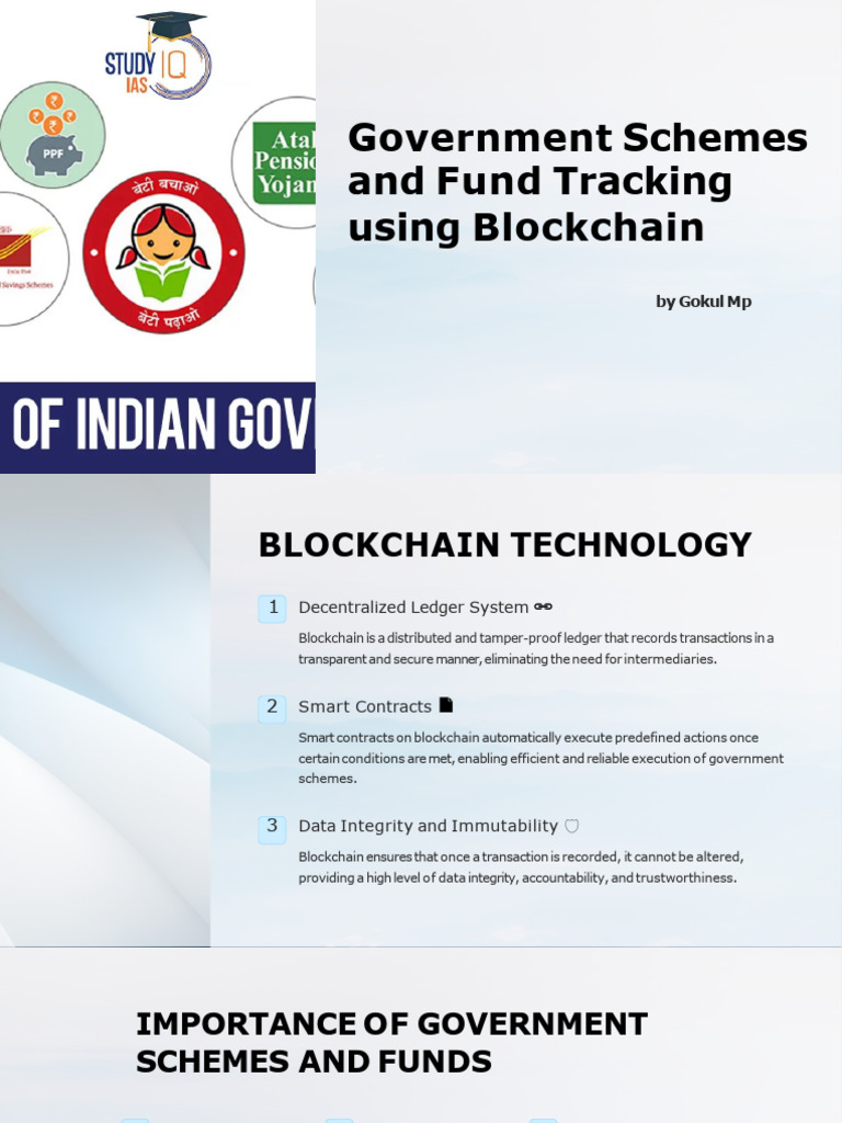 Government Schemes and Fund Tracking Using Blockchain | PDF
