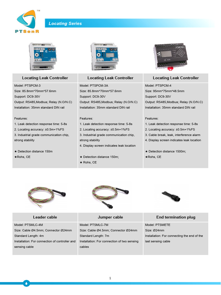 PTS Liquid Leak Detection System Catalogue LOCATING SERIES | PDF ...