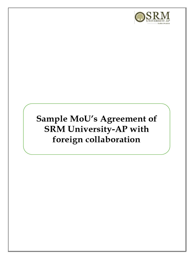 Sample MoUs | PDF