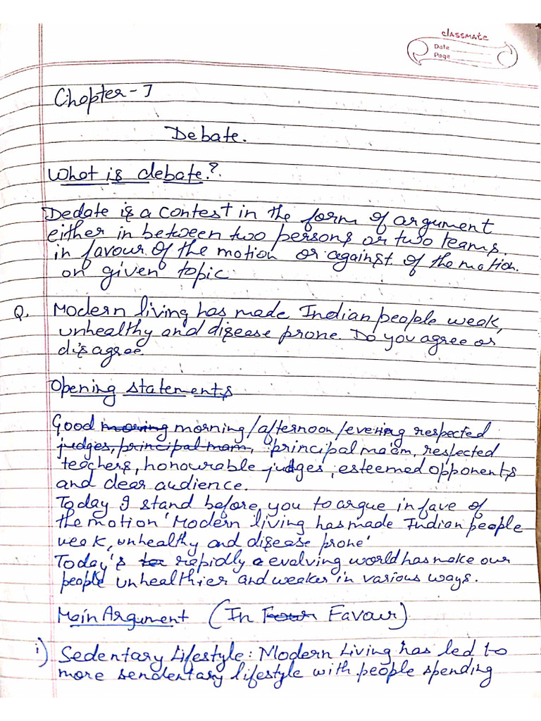 Grammar (Topic - Debate) | PDF