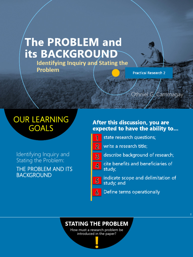 The Problem and Its Background | PDF