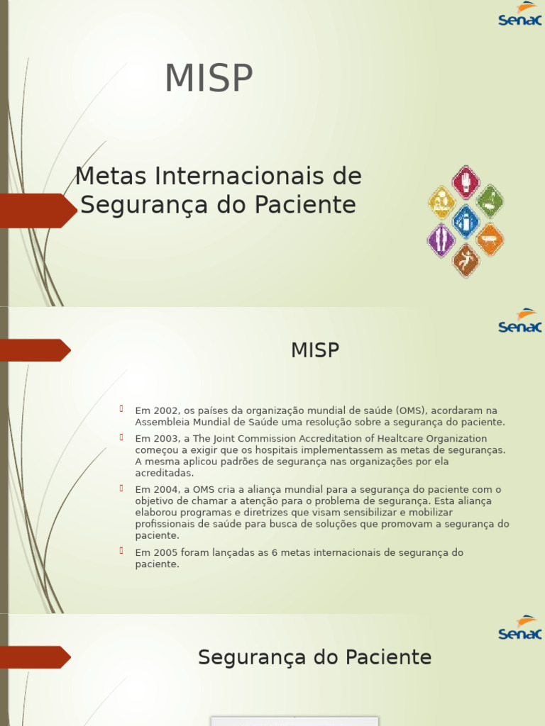 Metas Internacionais De Segurança Do Paciente Pdf