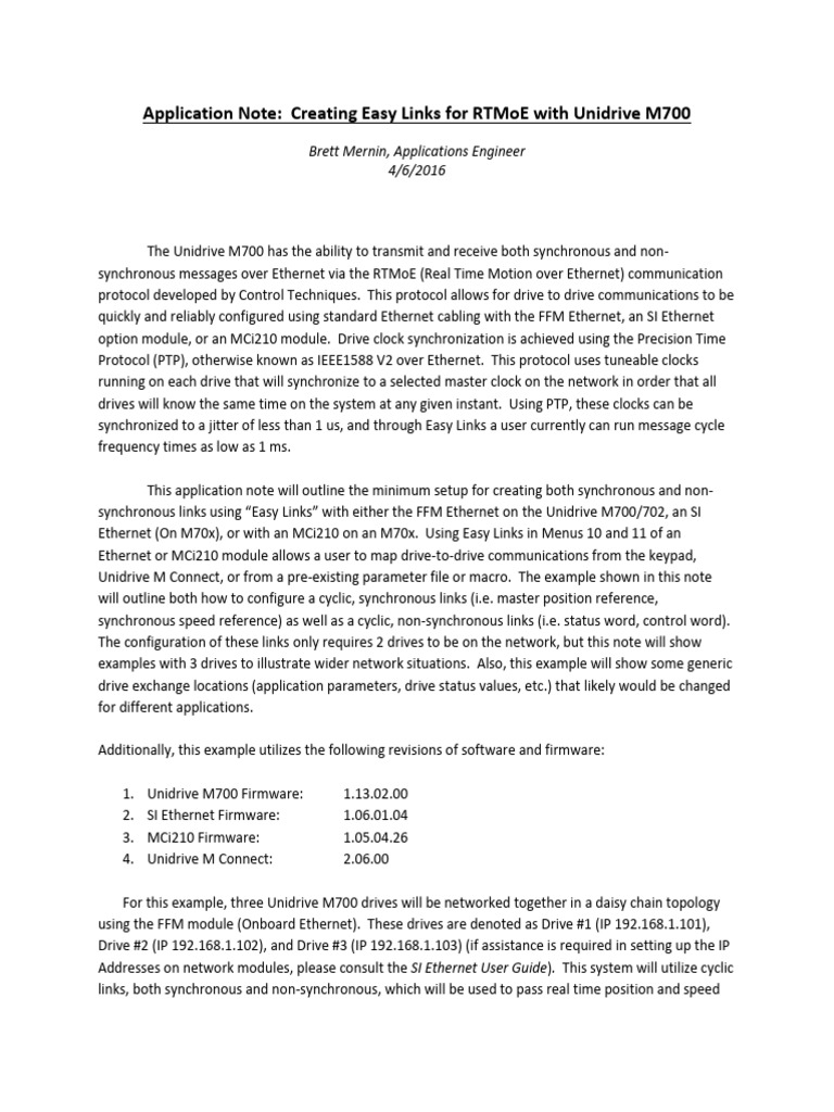 Application Note Setting Up RTMoE With Easy Links | PDF