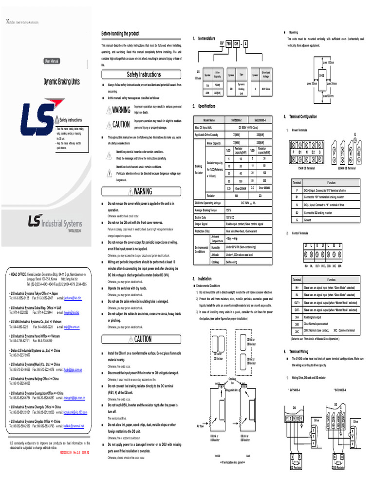 Db+Unit+ (Dynamic+Braking+Units) +eng Manual | PDF