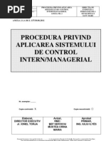 Procedura Control Intern