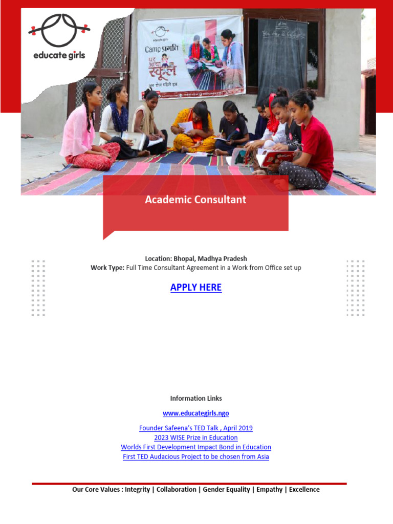 JD - Academic Consultant MP 1 | PDF | Curriculum | Learning