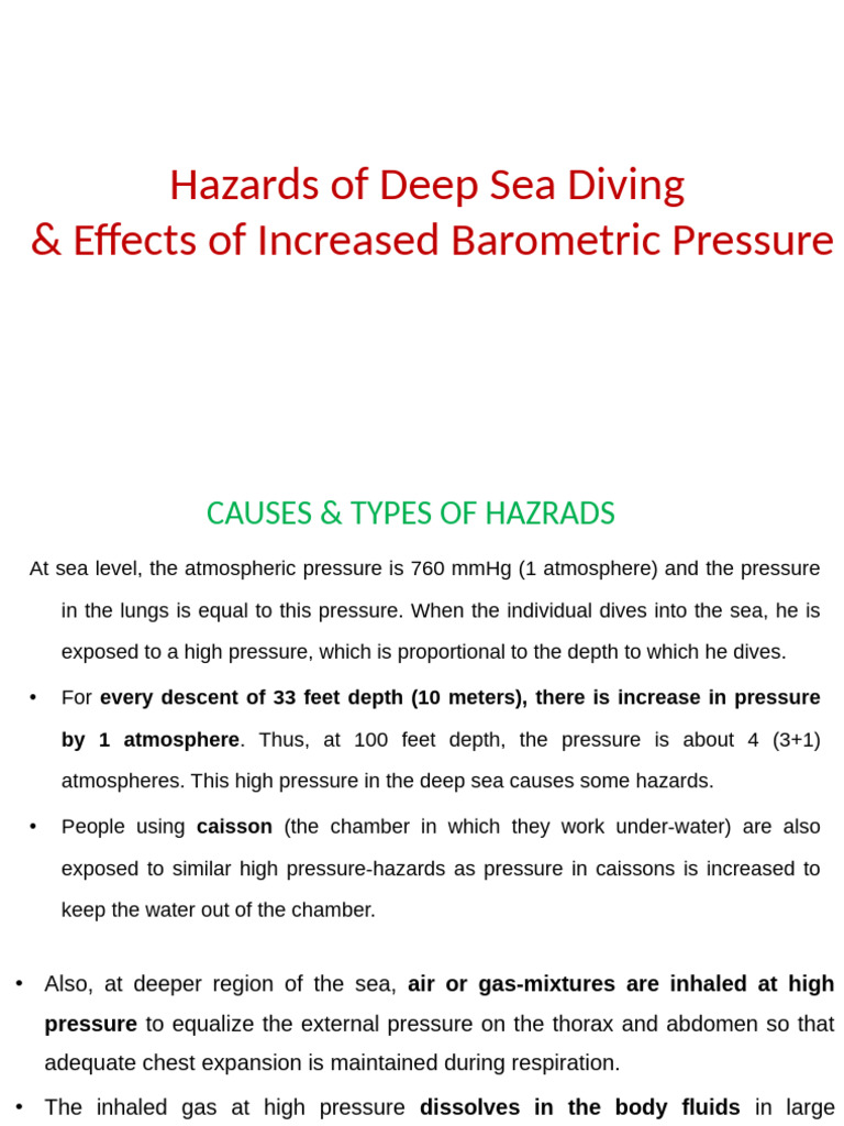 Deep Sea Diving | PDF