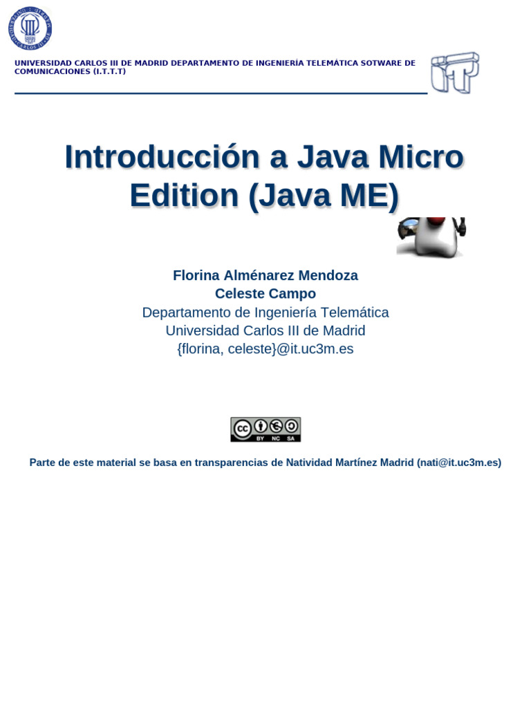 Lenguajes de programación - Java Micro Edition (aplicaciones móviles) | PDF