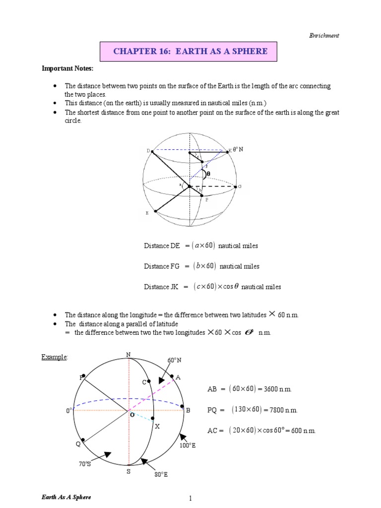 Calculating Earth Surface Distances | PDF | Latitude | Longitude
