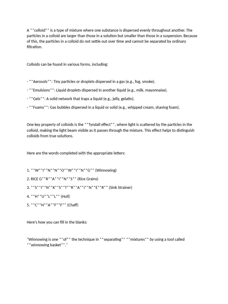 What Is Colloids | PDF