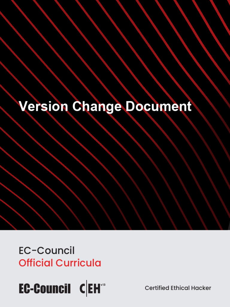 CEHv13 Version Change Document | PDF