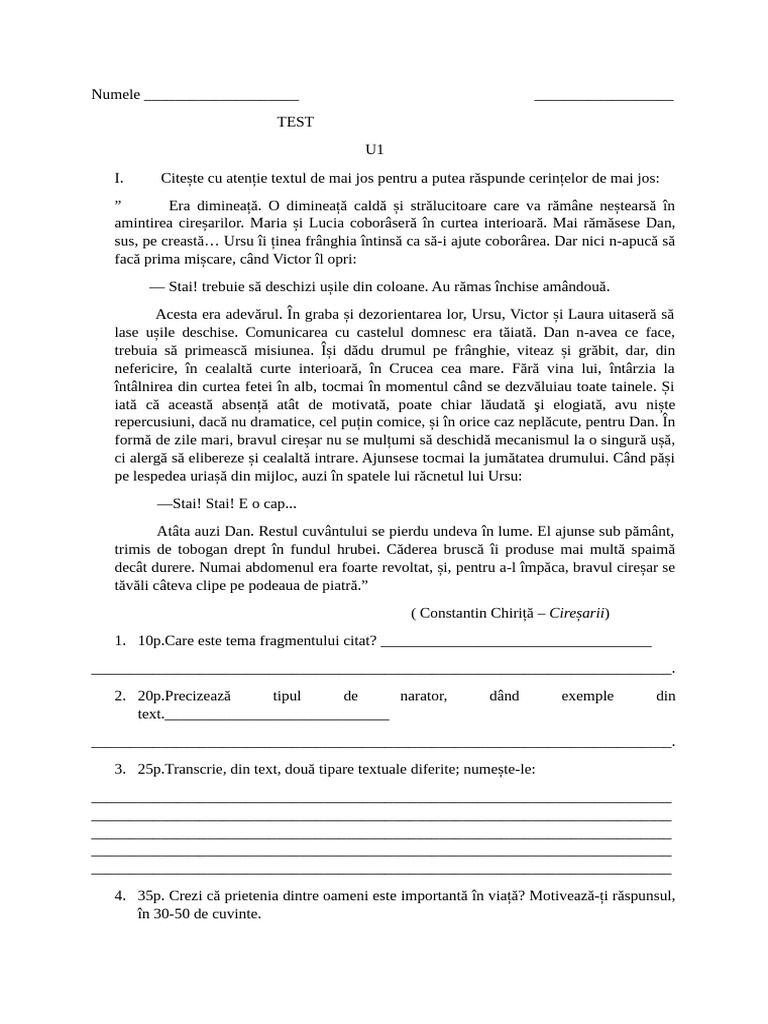 Test U1 nr.2 | PDF